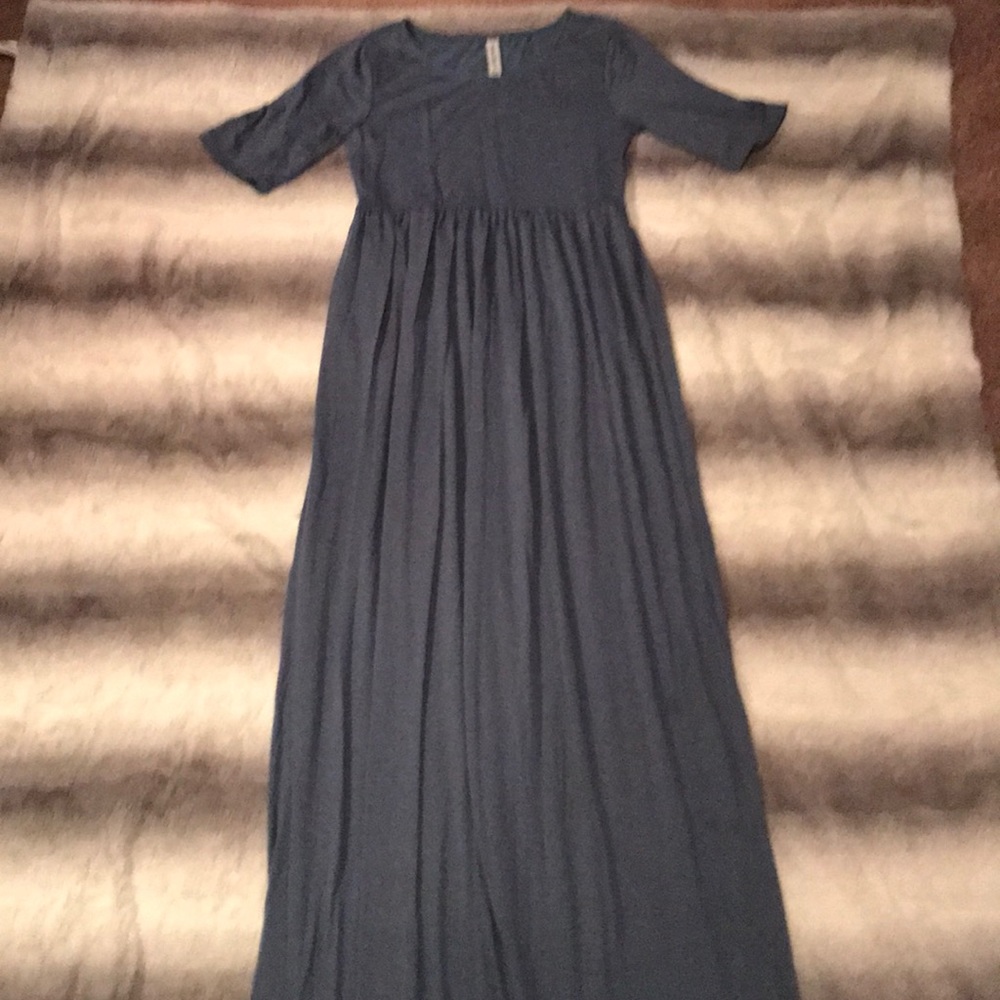Like New Long Slate Blue Maxi